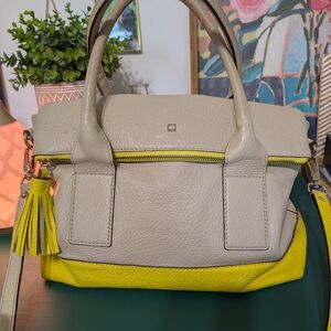 Kate Spade Beige and Yellow Satchel